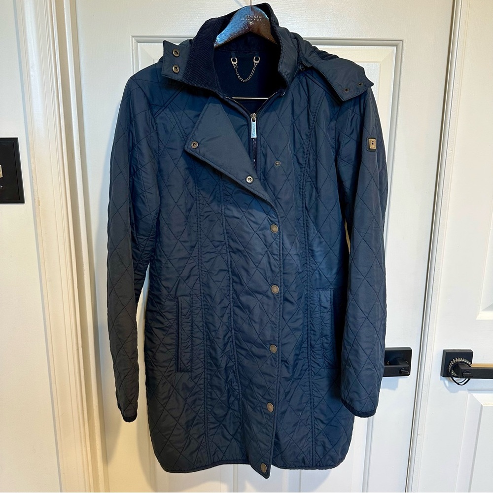 Dubarry Navy Quilted Coat Size 40